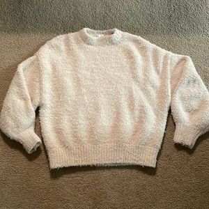 Zara women’s crewneck cream sweater. Small